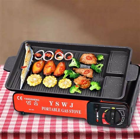 Barbeque Grill Plate Rectangular Grill Pan Yakiniku Samgyupsal Grill Non Stick Stainless