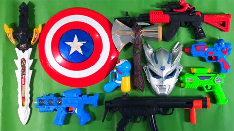 Mencari Tembak Tembakan Ak Nerf Gun Spiderman Gun Kapten Amerika