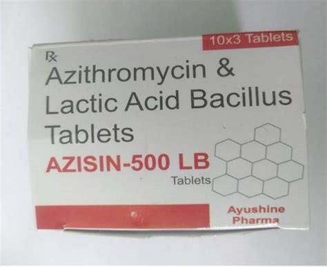 Azisin 500 LB Azithromycin Lactic Acid Bacillus Tablets 500 Mg At Rs