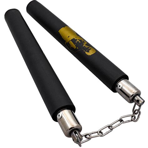 Dragon Style Bruce Lee Black Foam Training Nunchucks — Medieval Depot