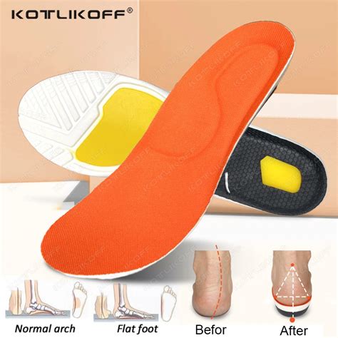 High Elasticity Sport Insoles For Shoes Pu Feet Sole Soft Orthopedic Arch Support Pad Deodorant