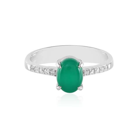 Anello In Argento Con Onice Verde 9739OC Gioielli Juwelo