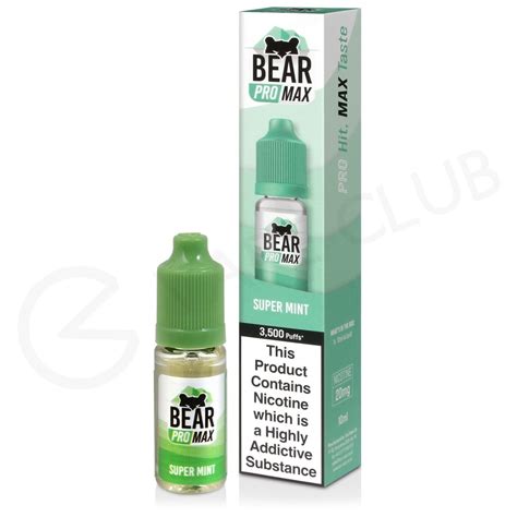 Super Mint Bear Pro Max Nic Salt E Liquid 4 For £10