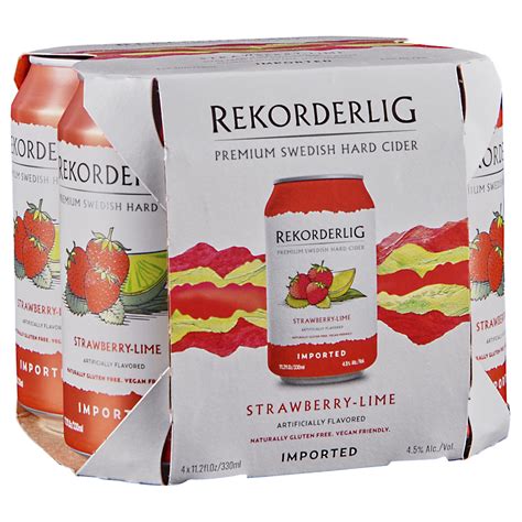 Rekorderlig Straw Lime 4pk 11 Oz Cans Applejack