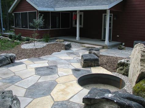 Flagstone Fire Pit Patio | Fire Pit Design Ideas