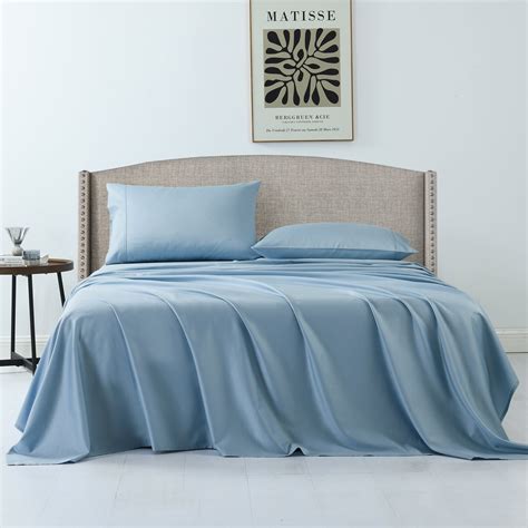 100% Egyptian Cotton Sheet Set Full Size 400 Thread Count Sateen 16 ...