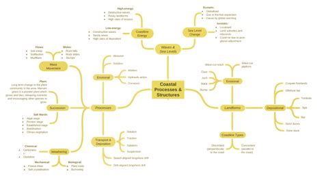 Coastal Processes & Structures - Coggle Diagram