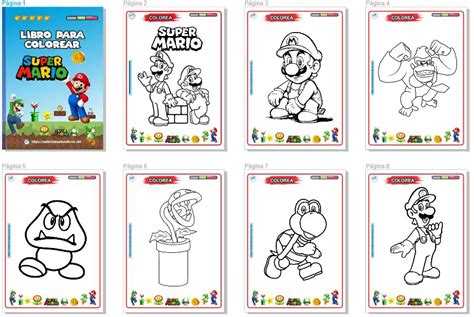 Libro Para Colorear De Mario Bros Materiales Educativos