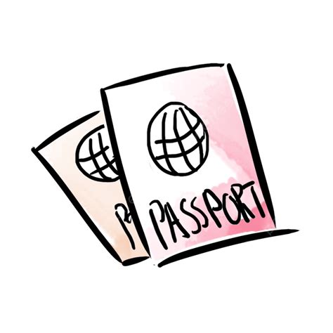 Passaporte De Desenho Animado De Sussurro De Mão Rosa Laranja Png Passagens Aéreas Rosa