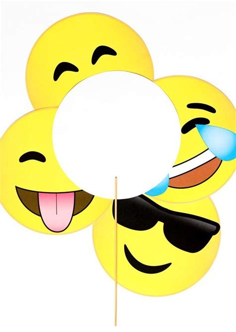 Make These Easy Emoji Photobooth Props Using This Free Printable