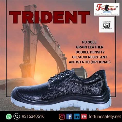 Fortune Pu Double Density Leather Shoes At Pair Pu Sole Safety