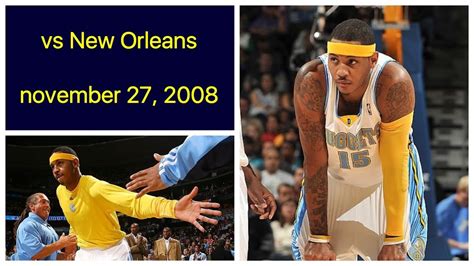 Carmelo Anthony Pts Vs New Orleans Hornets Highlights November