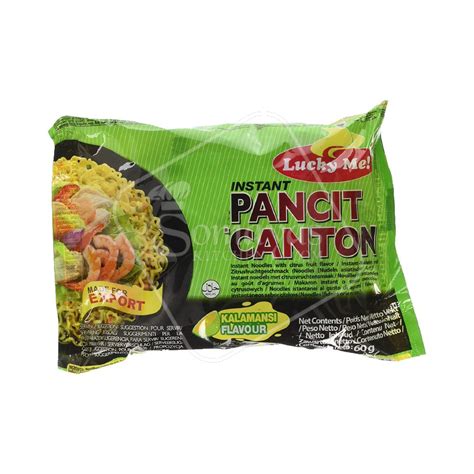 Lucky Me Pancit Canton Kalamansi Flavour Noodles 60g • Hallans