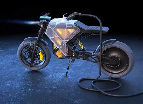 CR-DOS Ghost Electric Motorcycle Concept with Transparent Body Panels ...