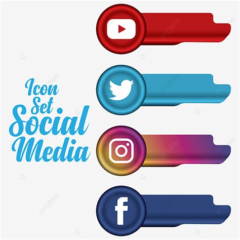 Social Media Marketing Clipart Hd PNG Icon Label Set Social Media