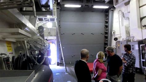 Inside A Helicopter Hangar On Board Uss Spruance Guided Missile Destroyer Youtube