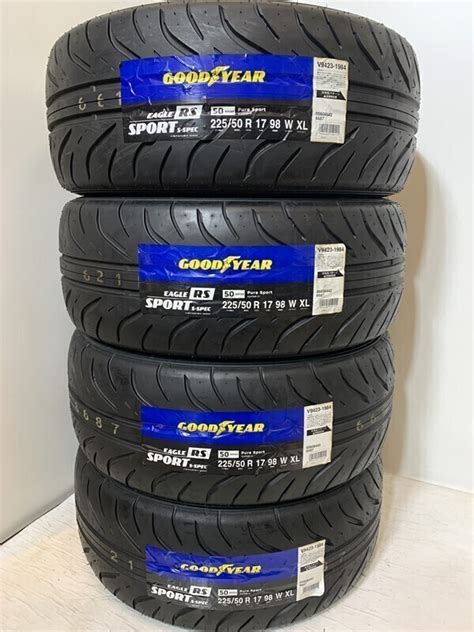 未使用数量限定送料無料未使用夏タイヤ4本セット 225 50R17 98W XL SGY101 78 GOODYEAR RS