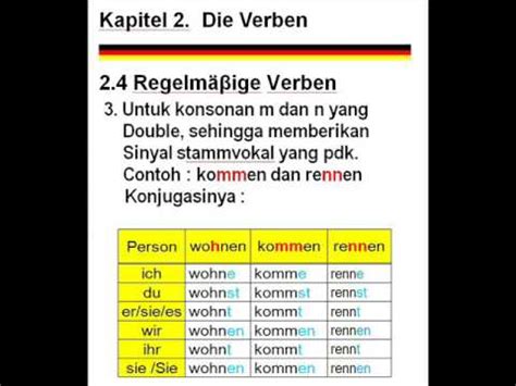 Belajar Bahasa Jerman Kata Kerja Yang Beraturan Regelm Ige Verben