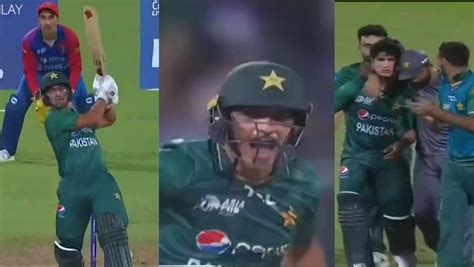 Pak Vs Afg Highlights Naseem Shah Smashed Two Consecutive Sixes Off