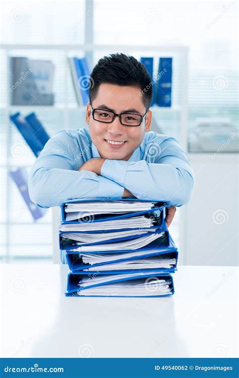 Cheerful Vietnamese Manager Stock Photo Image Of Concept Occupation