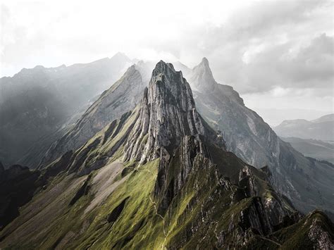 Gray and black mountain, nature, Switzerland, clouds, mountains HD wallpaper | Wallpaper Flare