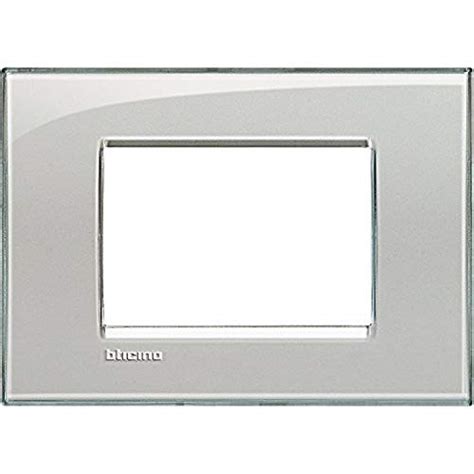 Placca Quadra Living Light Moduli In Tecnopolimero Colore Grigio