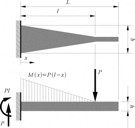 Beam Analytic Model Geometric Parameters Definition The Cantilever Download High