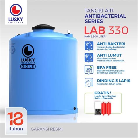 Jual Tangki Air Lucky Gold Anti Bakteri Lgab 3300 Liter Free Radar