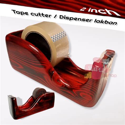 Jual DISPENSER LAKBAN JUMBO 2 INCHI TEMPAT LAKBAN TAPE CUTTER MEWAH