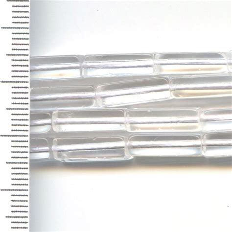 Rock Crystal Square Tubes 4x12mm Ilona Biggins Beads Pearls