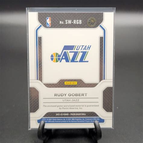 2021 22 Prizm RUDY GOBERT SW RGB Sensational Swatches GAME USED Jersey