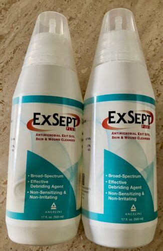 ExSept Plus Antimicrobial Exit Site Skin And Wound Cleanser 17 Oz 2