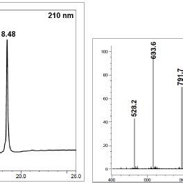 Figure S Rp Hplc And Esi Ms Traces Of Purified Peptide Column