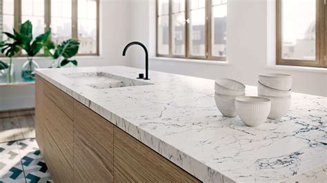 Купить Caesarstone 5143 White Attica кварцевый агломерат Kamenbereg