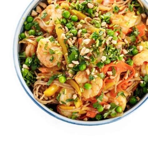 Soba Noodles With Shrimp In Peanut Sauce The Lemon Bowl