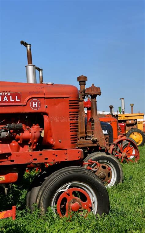 A Restored Farmall H Tractor Is Displayed At The Rollag Tractor Show