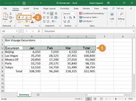 Excel tabular form - fagaretX