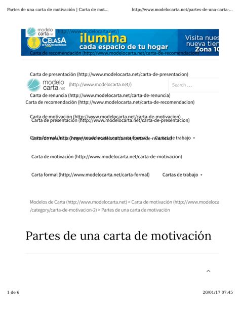 Partes De Una Carta De Motivaci N