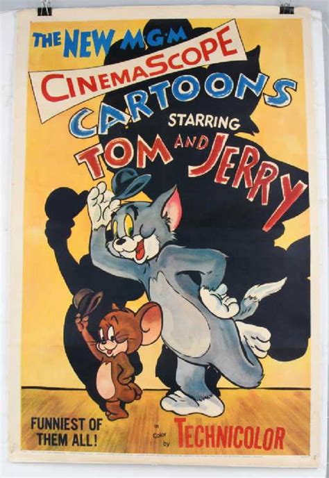 1955 CINEMASCOPE TOM & JERRY MOVIE POSTER