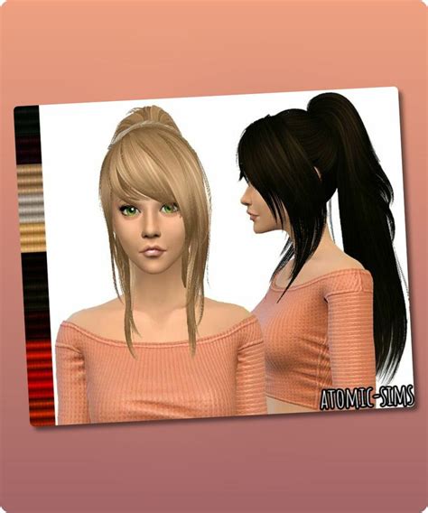 Newsea J219 Viola Retexture By Atomic Sims Sims 4 CC In 2024 Hair