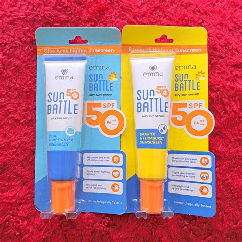 Emina Sun Battle Cica Acne Fighter Barrier Hydraburst SPF 50 PA