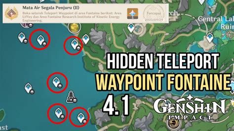 Rute 5 Hidden Teleport Waypoint Fontaine 4 1 Genshin Impact YouTube