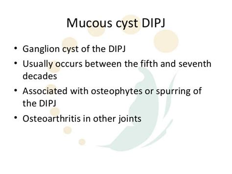 Mucous Cysts Dip Jw