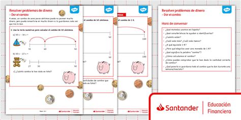 Free Educaci N Financiera Santander Fichas De Actividad Resolver