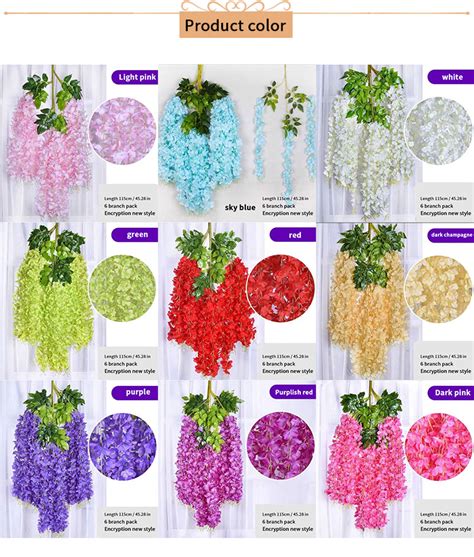 FLEUR SECHEE Light Purple 1 Pack Fleur De Glycine Artificielle Fleur