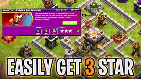 Easily 3 Star The Painter King Challenge Clash Of Clans YouTube