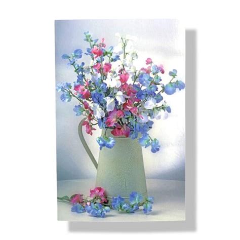 Blanco Wenskaart Bloemen X Cards Crafts