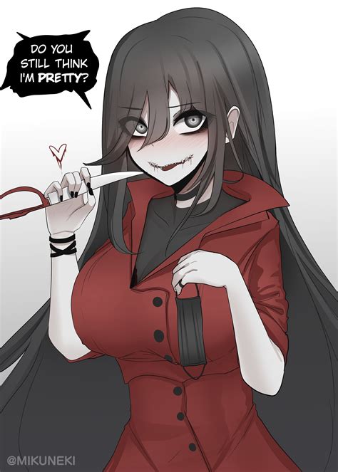 Kuchisake Onna Original Drawn By Mikuneki Danbooru