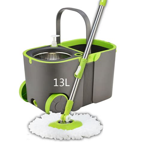 Modern Double Drive Mop Bucket Set 360 Degree Rotary Mop Hand Pressure