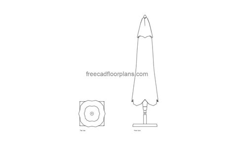 Folded Umbrella - Free CAD Drawings